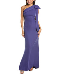 Tadashi Shoji Tadashi Shoji Cassia Bow Shoulder Crepe Gown