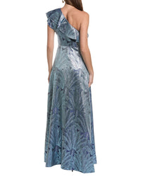 Aidan Mattox One-Shoulder Ball Gown