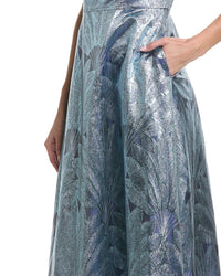 Aidan Mattox One-Shoulder Ball Gown