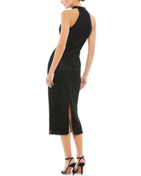 Mac Duggal Mac Duggal Embellished Sleeveless Halter Neck Midi Dress