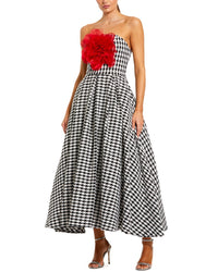 Mac Duggal Mac Duggal Strapless Boucle A Line Midi Dress