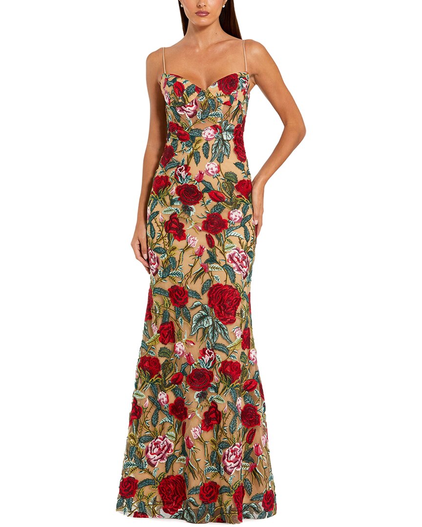 Mac Duggal Mac Duggal Floral Embroidered Off The Shoulder Gown
