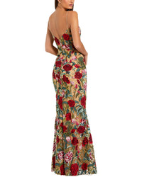 Mac Duggal Mac Duggal Floral Embroidered Off The Shoulder Gown