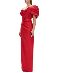 Rachel Gilbert Rachel Gilbert Marlo Fitted Wool & Silk-Blend Gown