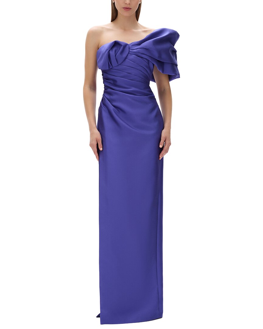 Rachel Gilbert Rachel Gilbert Marlo Fitted Wool & Silk-Blend Gown