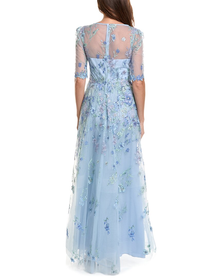 Teri Jon by Rickie Freeman Teri Jon By Rickie Freeman Embroidered Tulle Gown