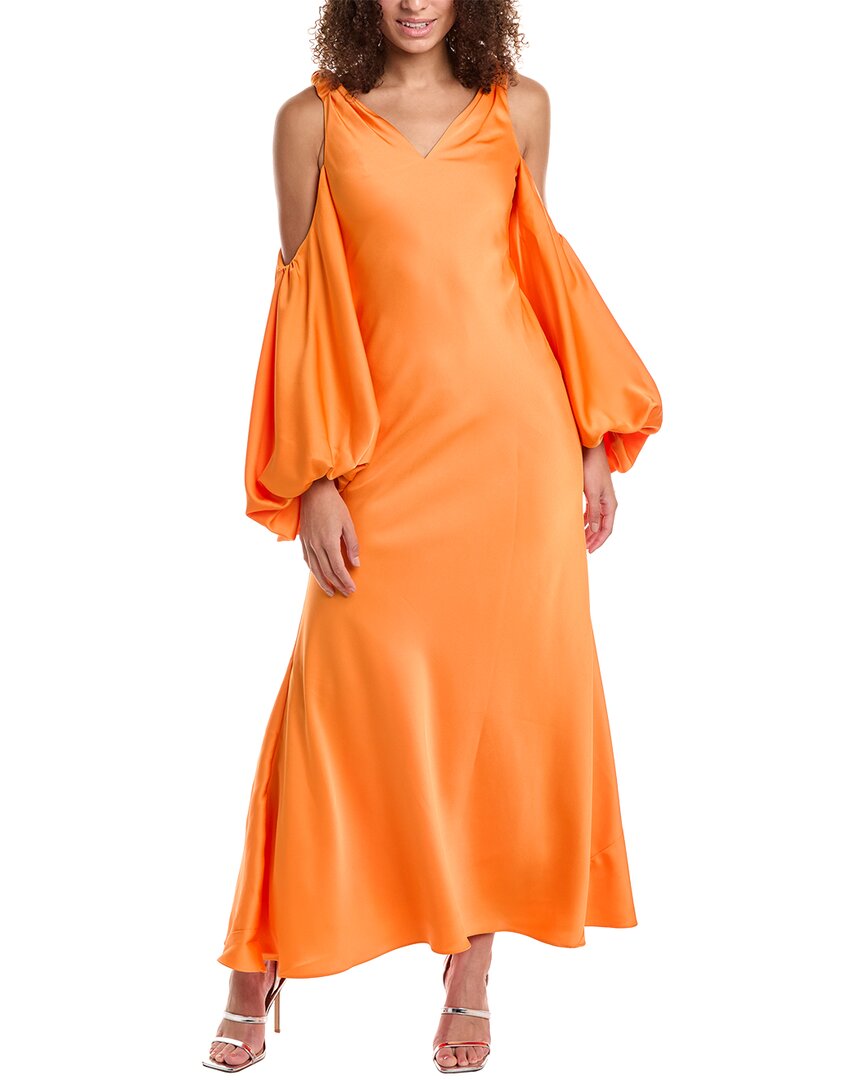 Halston Binnie Gown Orange 0