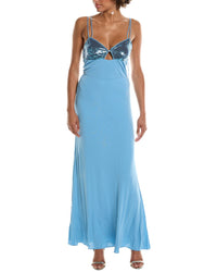 Halston Kasen Gown Blue
