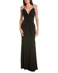 issue New York Issue New York Solid Embellished Maxi Dress