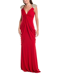 issue New York Issue New York Solid Embellished Maxi Dress