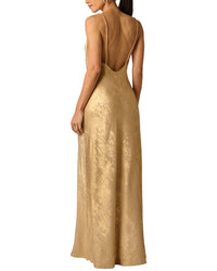 Adrianna Papell Foiled Chiffon Long Dress