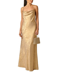 Adrianna Papell Foiled Chiffon Long Dress