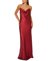 Adrianna Papell Adrianna Papell Foiled Chiffon Long Dress