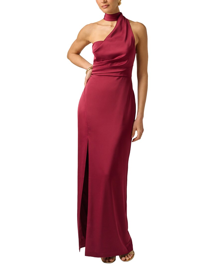 Adrianna Papell Stretch Satin Long Dress