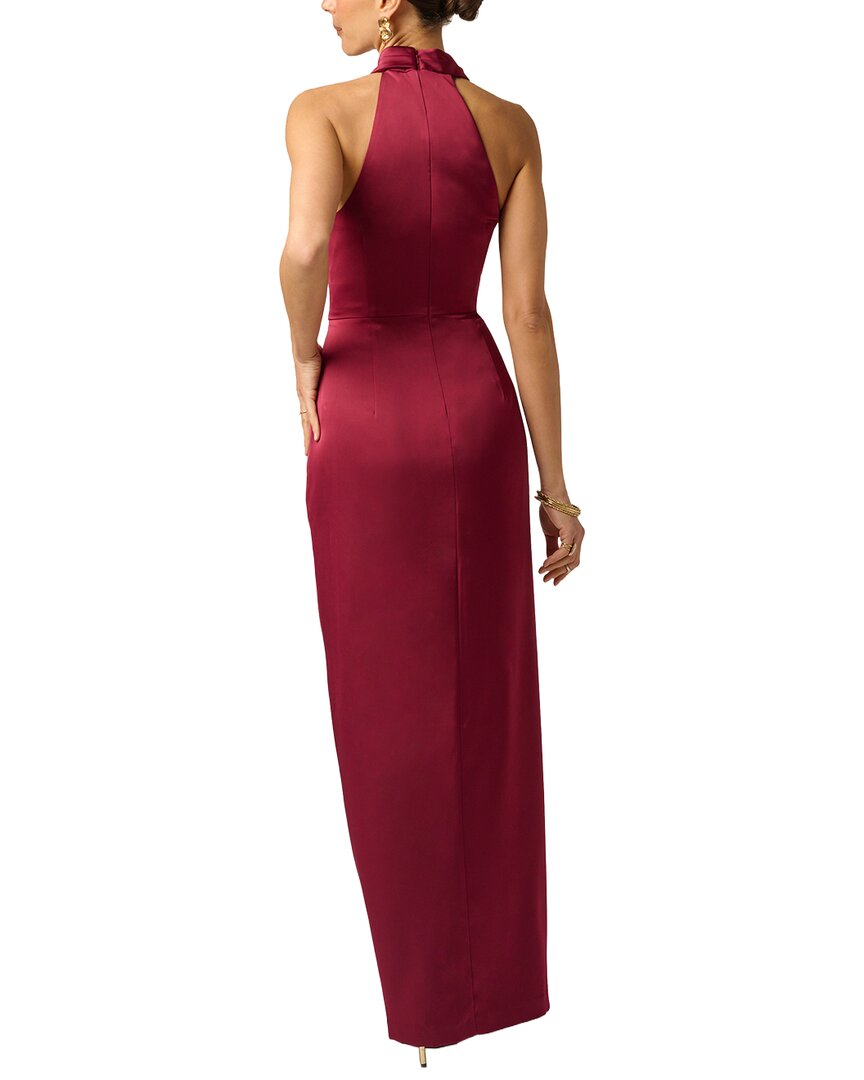 Adrianna Papell Stretch Satin Long Dress