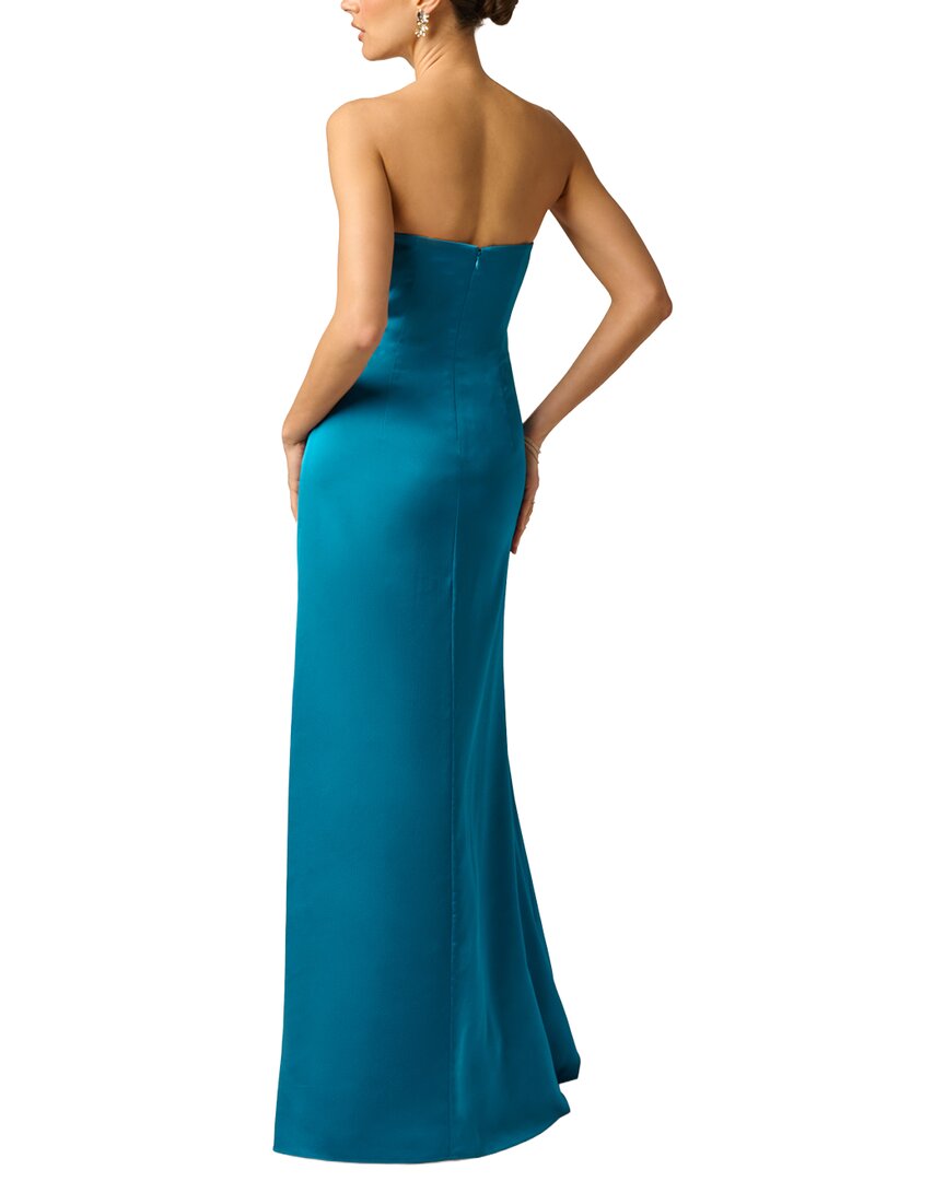 Adrianna Papell Textured Crepe Long Dress