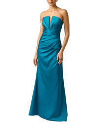 Adrianna Papell Textured Crepe Long Dress