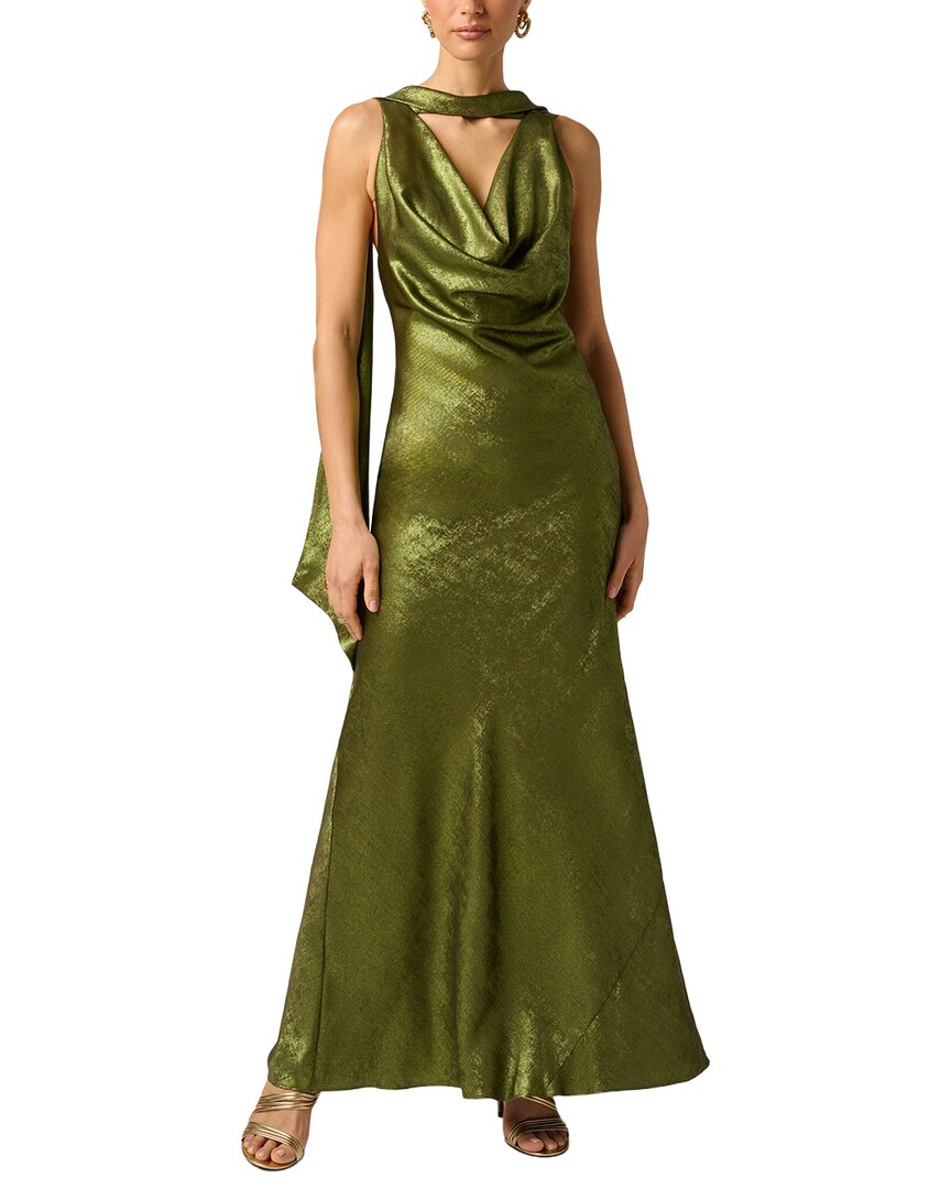 Adrianna Papell Adrianna Papell Foiled Chiffon Long Dress