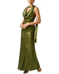 Adrianna Papell Adrianna Papell Foiled Chiffon Long Dress