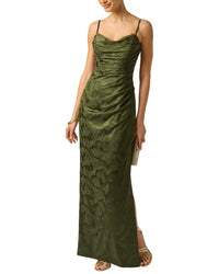 Adrianna Papell Adrianna Papell Woven Jacquard Long Dress