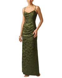 Adrianna Papell Adrianna Papell Woven Jacquard Long Dress