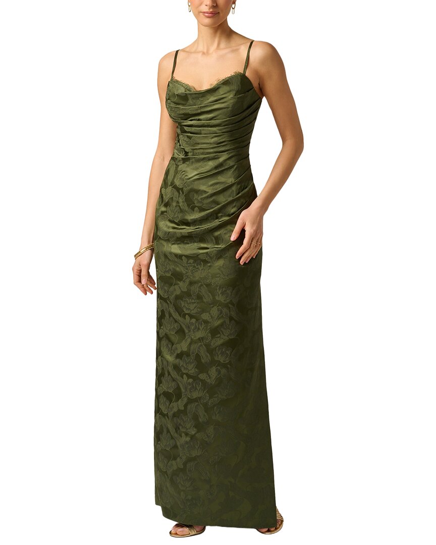Adrianna Papell Adrianna Papell Woven Jacquard Long Dress