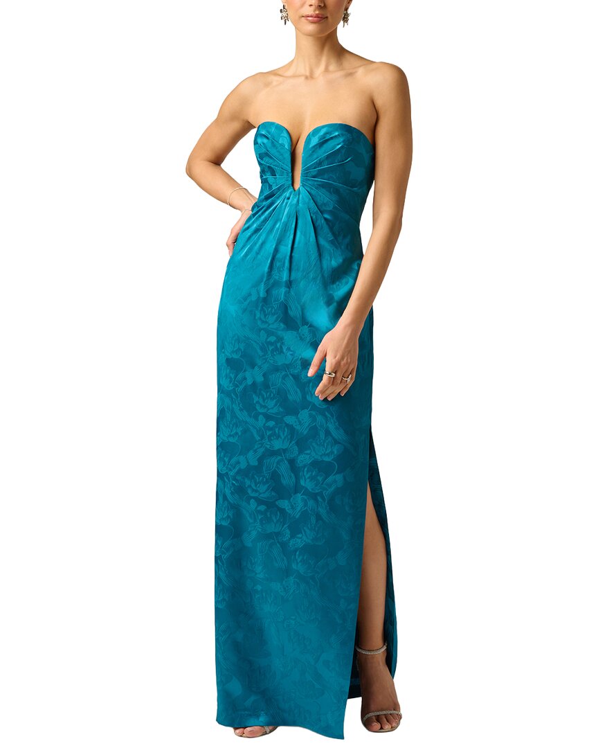 Adrianna Papell Adrianna Papell Woven Jacquard Long Dress