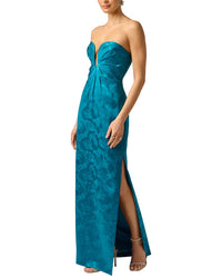Adrianna Papell Adrianna Papell Woven Jacquard Long Dress