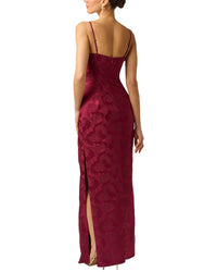 Adrianna Papell Adrianna Papell Woven Jacquard Long Dress