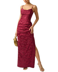 Adrianna Papell Adrianna Papell Woven Jacquard Long Dress