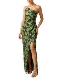 Adrianna Papell Adrianna Papell Burnout Jacquard Long Dress