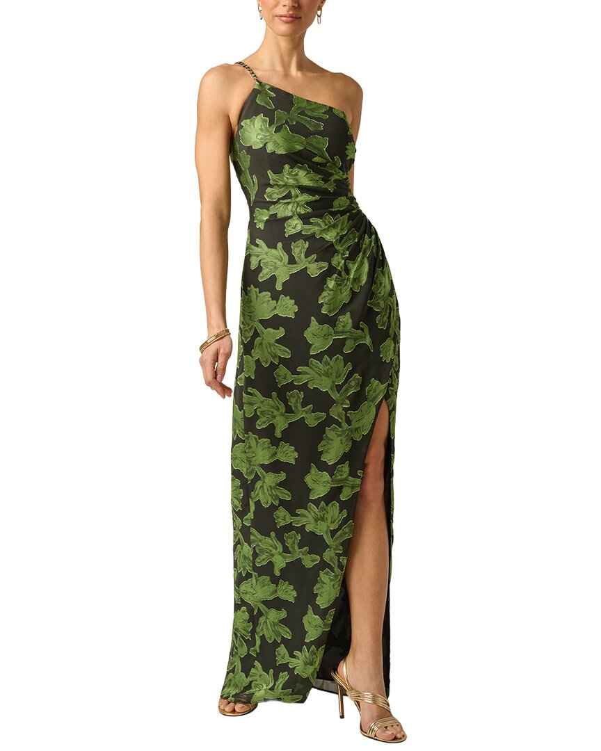 Adrianna Papell Adrianna Papell Burnout Jacquard Long Dress