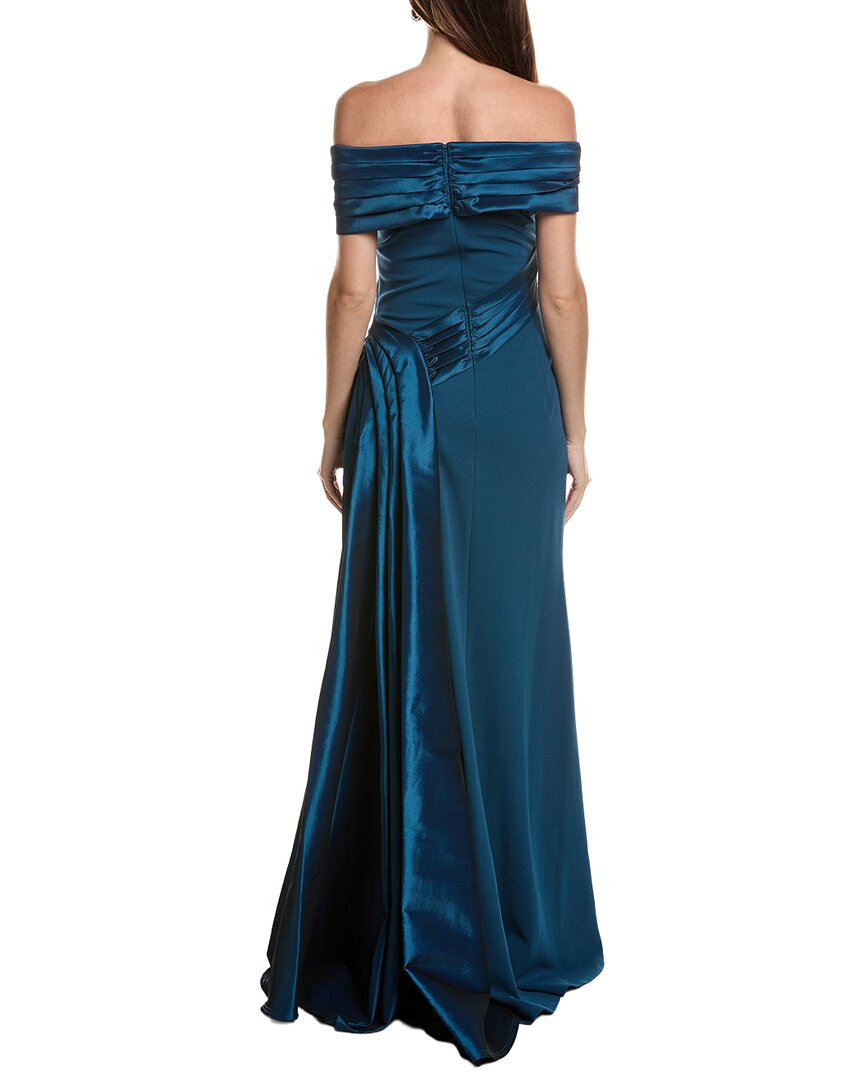 Tadashi Shoji Short Sleeve Solid Maxi Dress