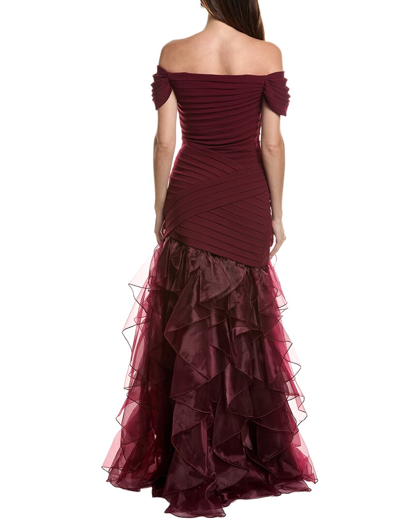 Tadashi Shoji Short Sleeve Embroidered Maxi Dress