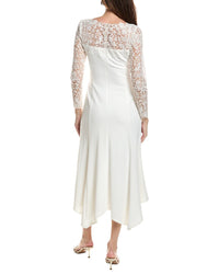 Tadashi Shoji Lace Sleeve Midi Dress