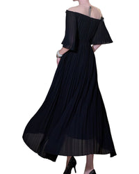 BRC By BURRYCO Brc By Burryco Off Shoulder Solid Maxi Dress