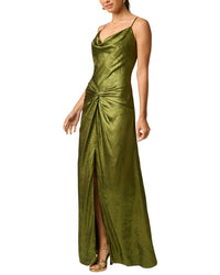 Adrianna Papell Adrianna Papell Foiled Chiffon Long Dress