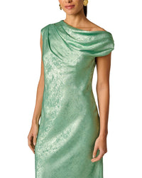 Adrianna Papell Adrianna Papell Foiled Chiffon Long Dress