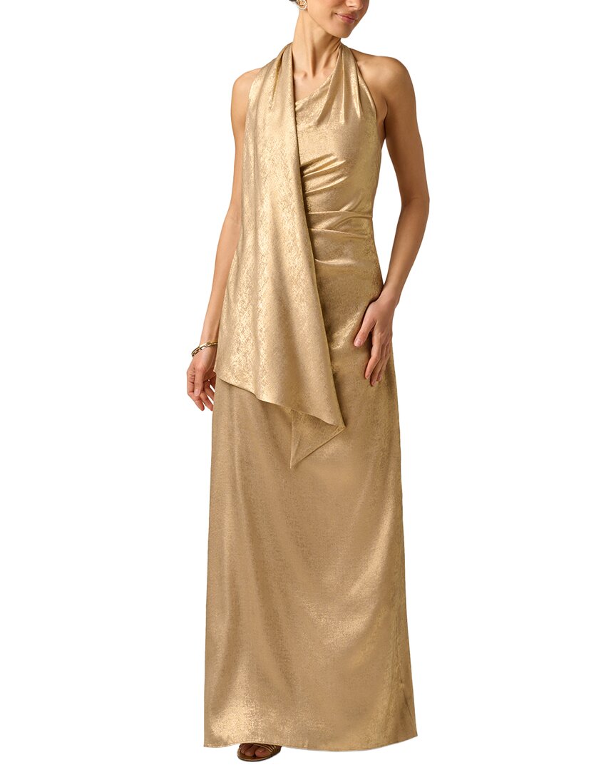 Adrianna Papell Adrianna Papell Foiled Chiffon Long Dress