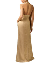 Adrianna Papell Adrianna Papell Foiled Chiffon Long Dress