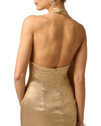Adrianna Papell Adrianna Papell Foiled Chiffon Long Dress