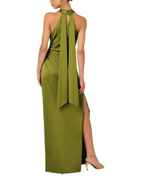 Adrianna Papell Stretch Satin Long Dress