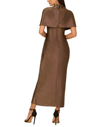Adrianna Papell Adrianna Papell Metallic Knit Long Dress