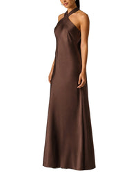 Adrianna Papell Stretch Satin Long Dress