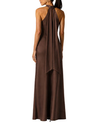 Adrianna Papell Stretch Satin Long Dress