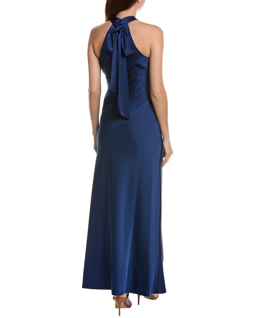 Adrianna Papell Stretch Satin Long Dress