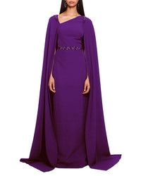 Marchesa Notte Marchesa Notte Asymmetrical Crepe Kaftan Gown