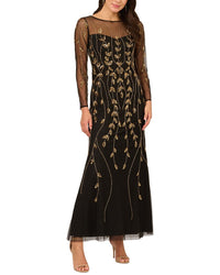 Adrianna Papell Beaded Mesh Dress