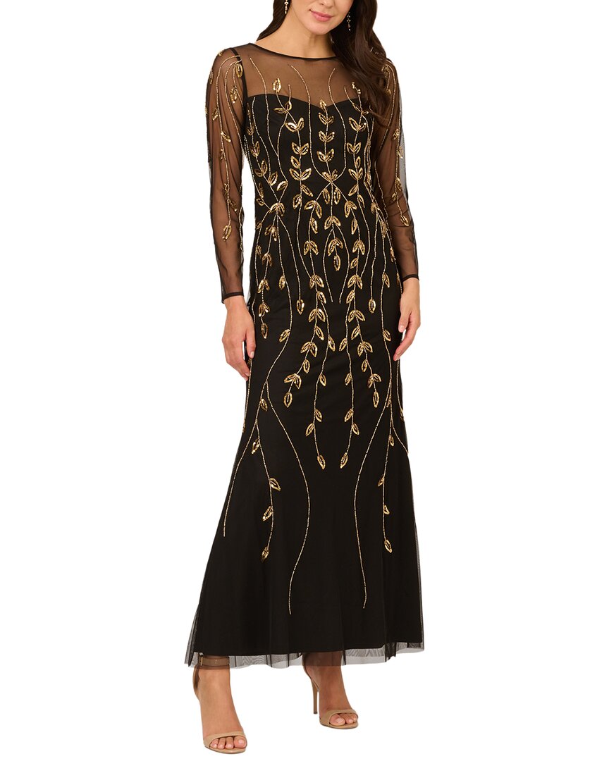 Adrianna Papell Beaded Mesh Dress