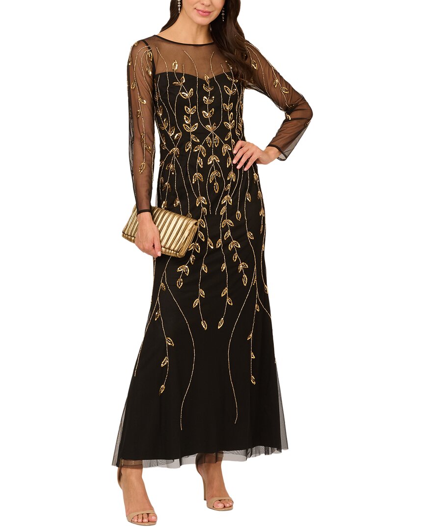 Adrianna Papell Beaded Mesh Dress